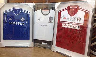 how to frame a football shirt